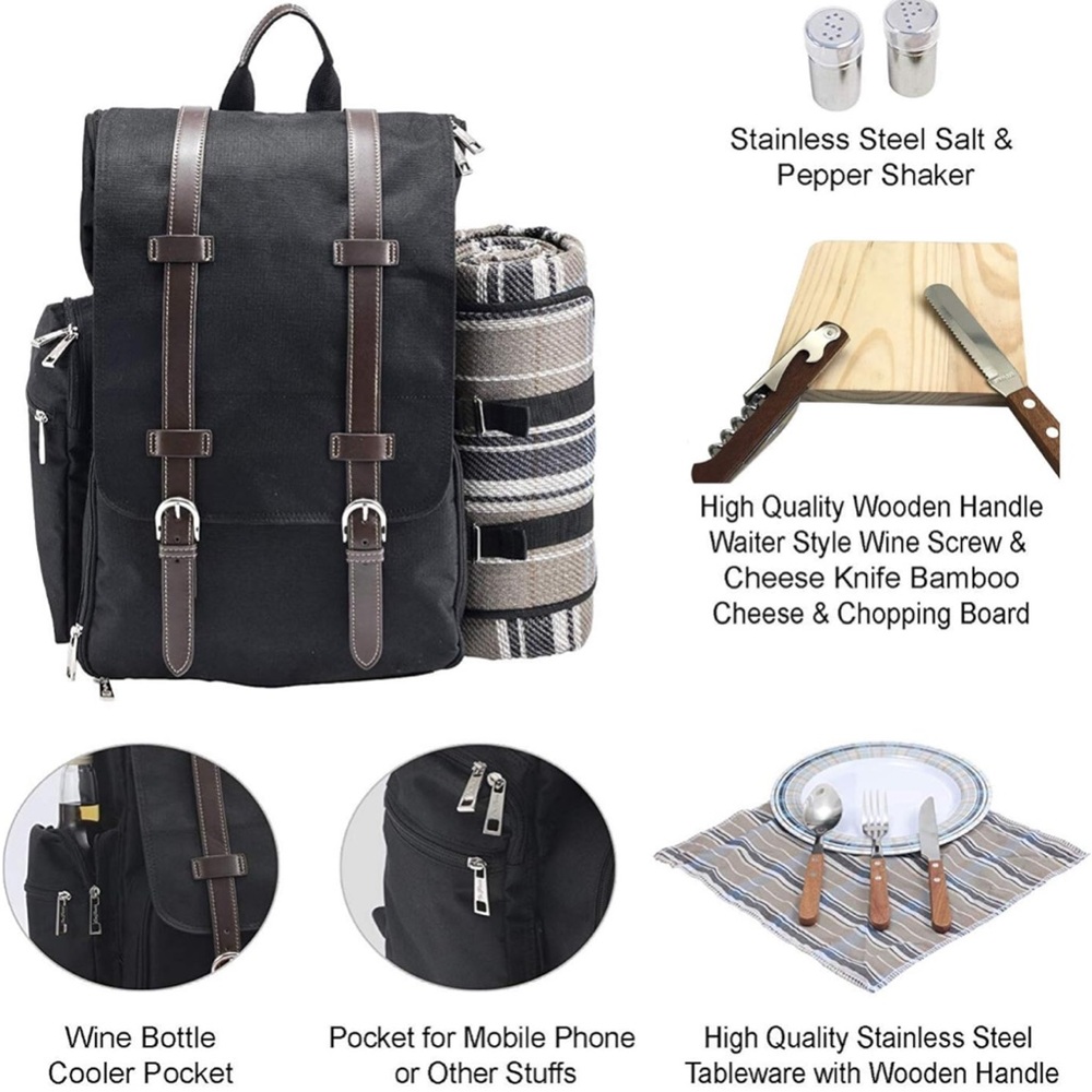 Picnic backpack for two